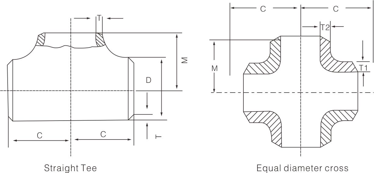 Carbon steel reducer tee(图1)